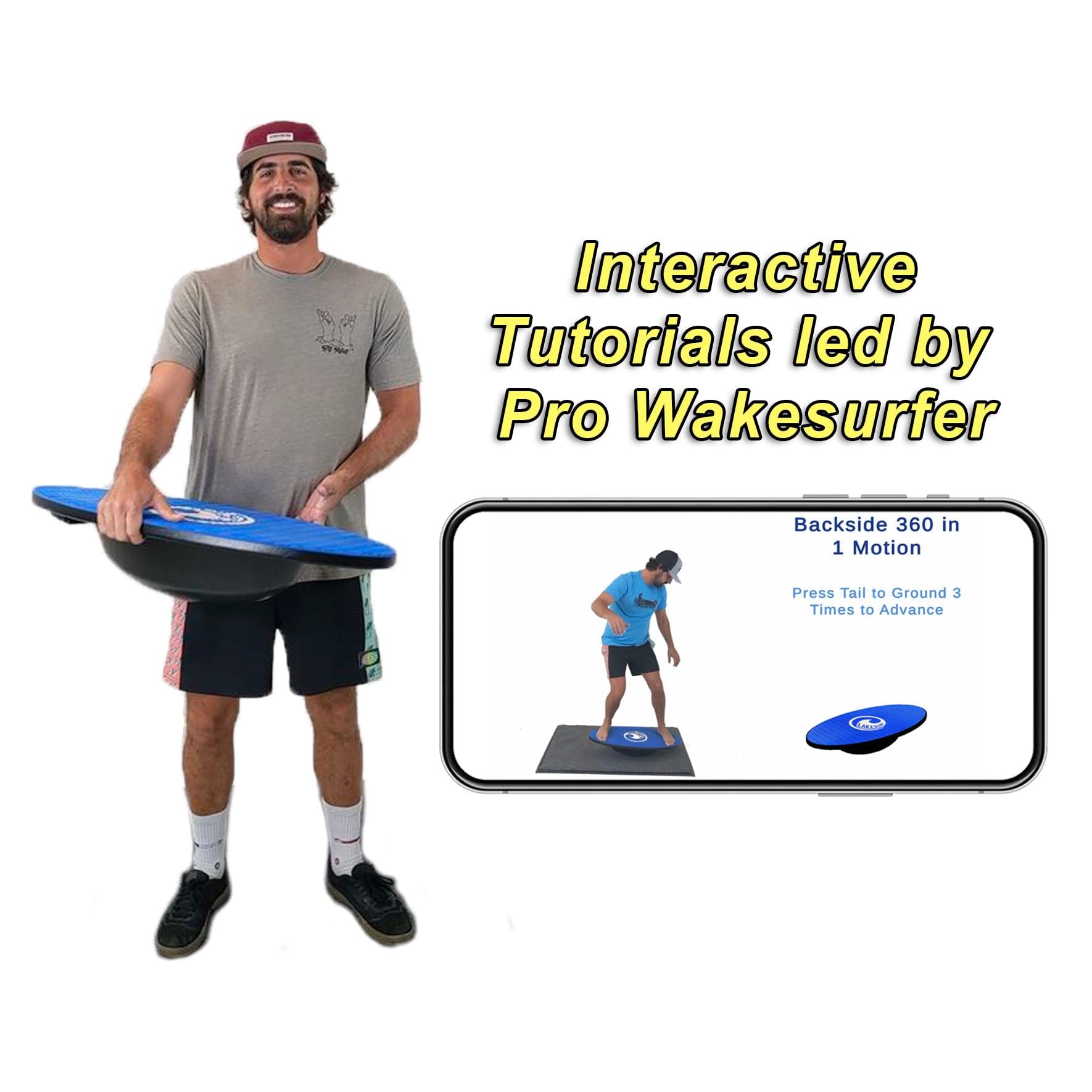 Wakesurf Balance Board - Electric Green, Balance Boards